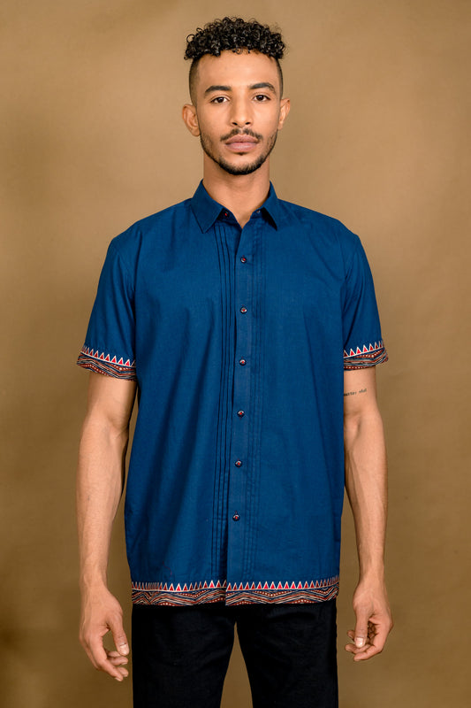 Limited Edition - Embroidered Shirt (Blue)