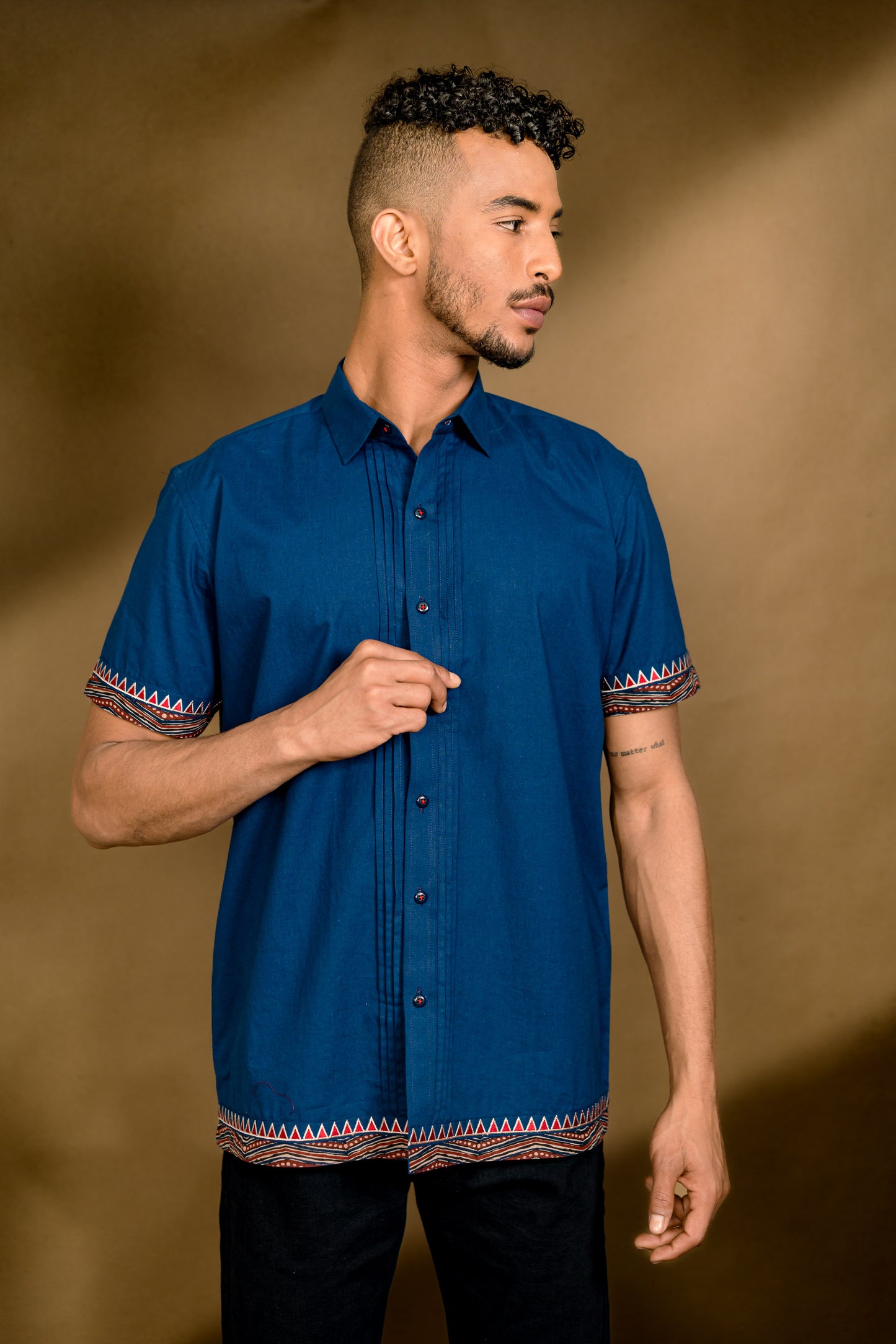 Limited Edition - Embroidered Shirt (Blue)